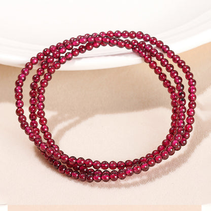 [火/FIRE] Garnet Crystal Bracelet · 朱纓