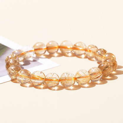 [金/METAL] Rutilated Quartz Bracelet · 栗坊