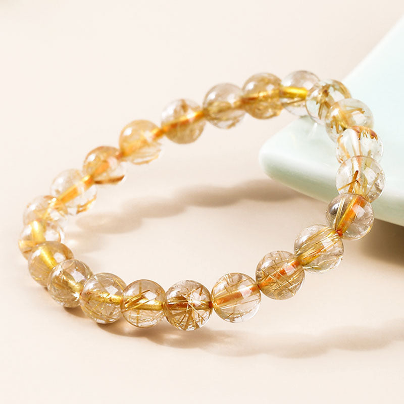 [金/METAL] Rutilated Quartz Bracelet · 栗坊