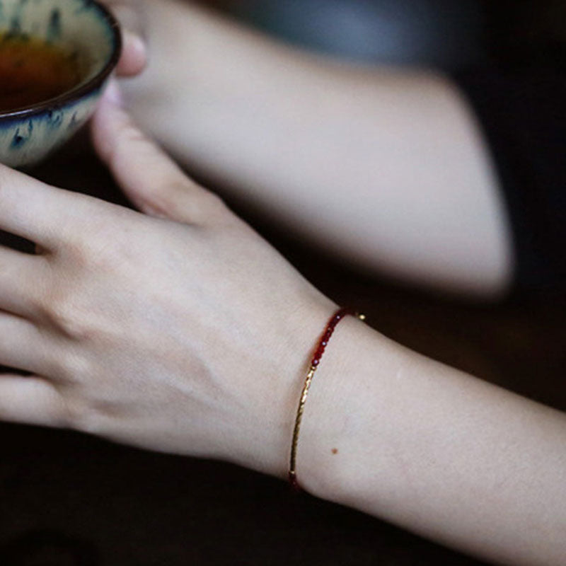 [火/FIRE] Red Spinel Bracelet · 紅姻