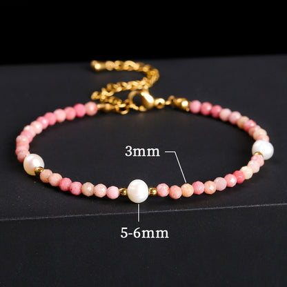 [火/FIRE] Rhodochrosite Bracelet · 桃夭