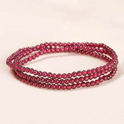 [火/FIRE] Garnet Crystal Bracelet · 朱纓