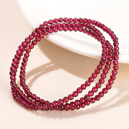 [火/FIRE] Garnet Crystal Bracelet · 朱纓