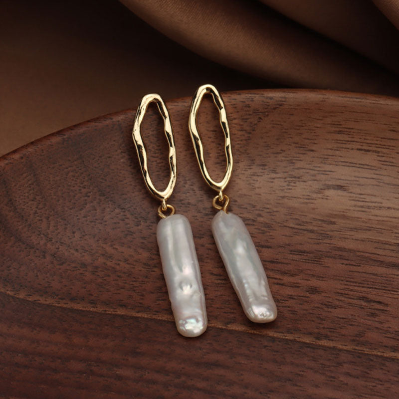 [金/METAL] Baroque Pearl Earring · 墜落