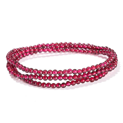 [火/FIRE] Garnet Crystal Bracelet · 朱纓