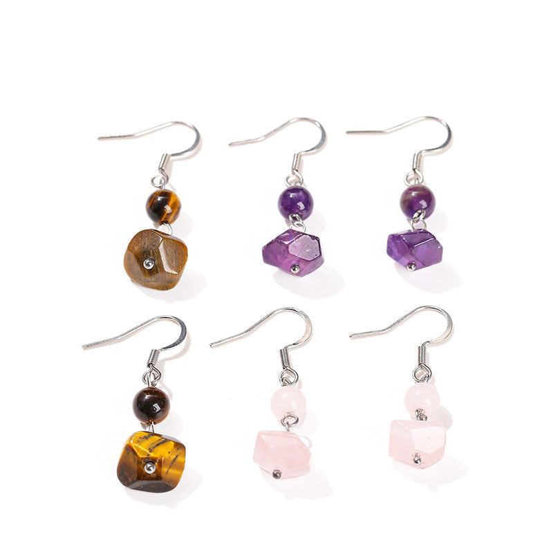 [金/METAL] Tiger's Eye Earrings · 珀