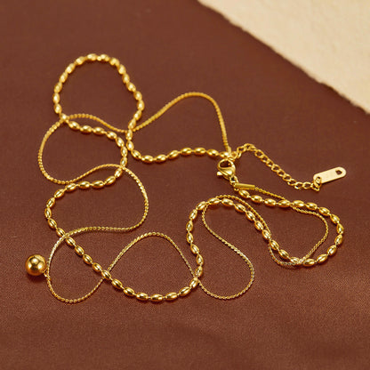 [金/METAL] Golden Elegance Layered Necklace · 則利