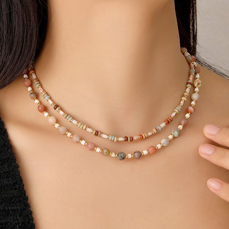 [土/EARTH] Desert Sunset Multi-Stone Necklace · 阿吉