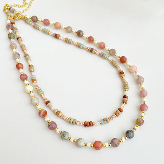 [土/EARTH] Desert Sunset Multi-Stone Necklace · 阿吉