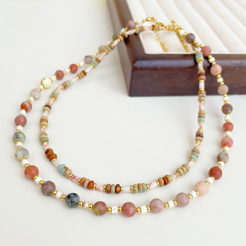 [土/EARTH] Desert Sunset Multi-Stone Necklace · 阿吉