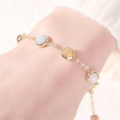 [土/EARTH] Rainbow Lucky Bead Bracelet · 虹