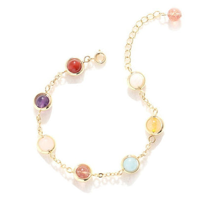 [土/EARTH] Rainbow Lucky Bead Bracelet · 虹