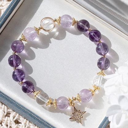 [水/WATER] Amethyst Star Moon Bracelet · 星月