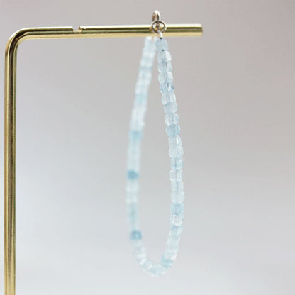 [水/WATER] Aquamarine Cube Beads Bracelet · 子衿