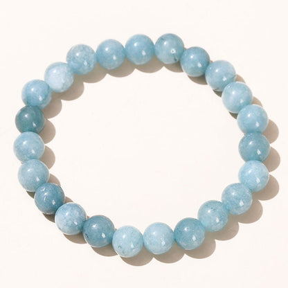 [水/WATER] Aquamarine Gemstone Bracelet · 霧靄