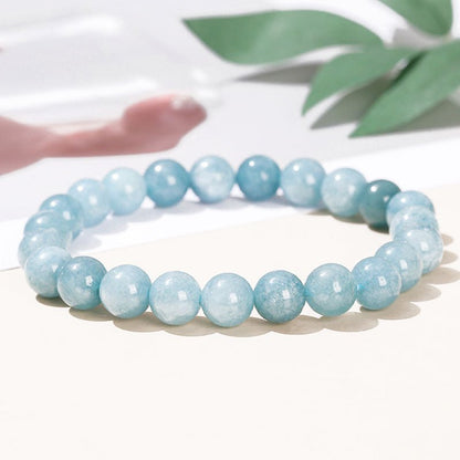 [水/WATER] Aquamarine Gemstone Bracelet · 霧靄