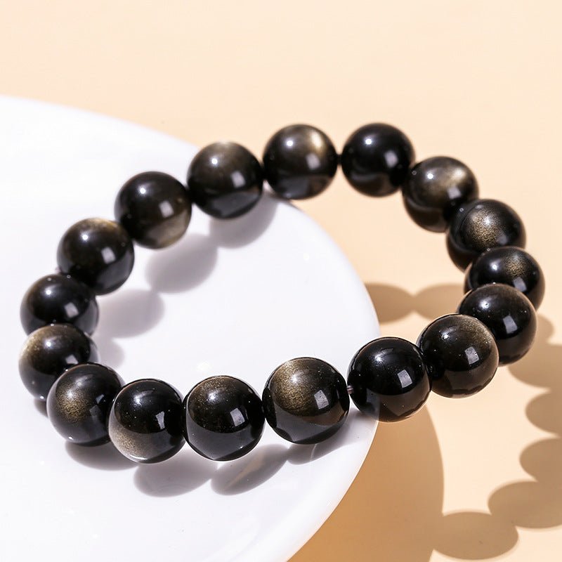 [水/WATER] Golden Obsidian Gemstone Bracelet · 煎茶