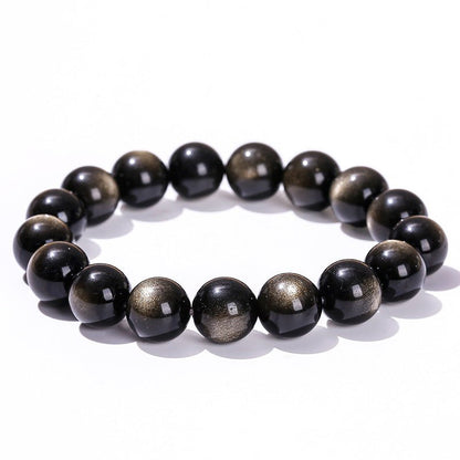 [水/WATER] Golden Obsidian Gemstone Bracelet · 煎茶