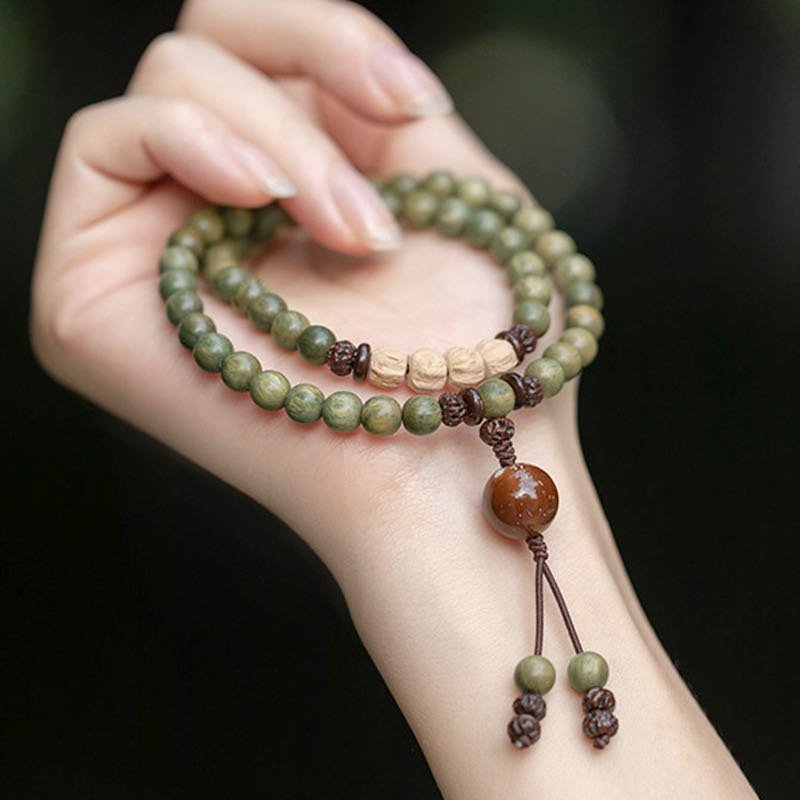 [木/WOOD] Green Sandalwood Bracelet · 鬆石