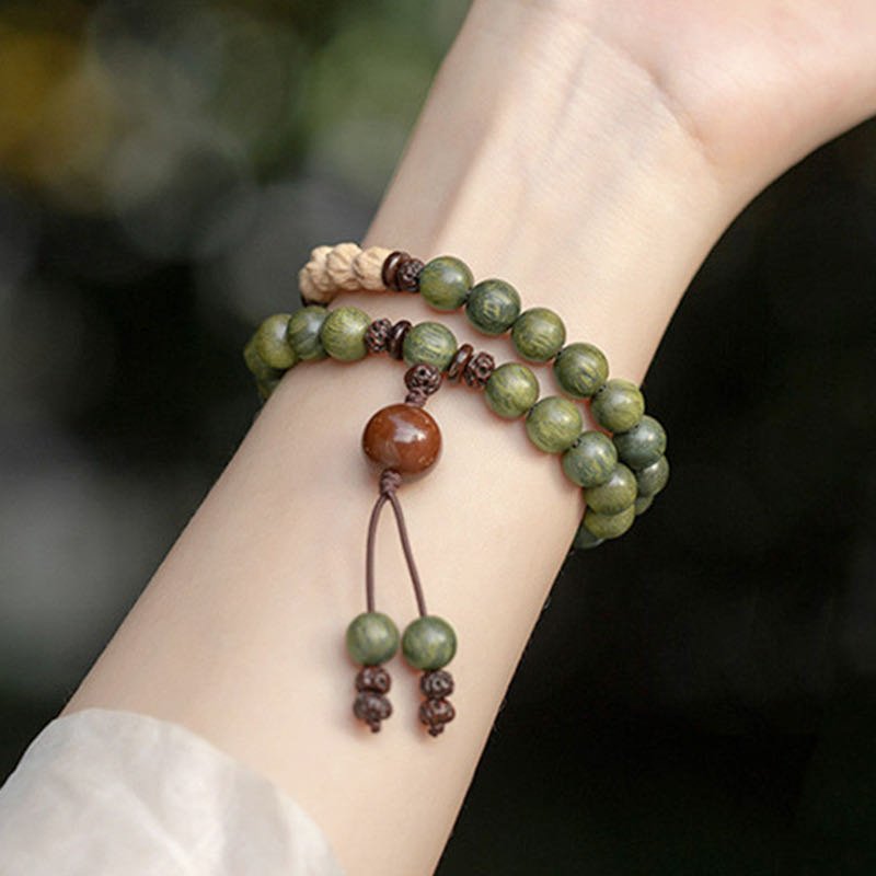 [木/WOOD] Green Sandalwood Bracelet · 鬆石