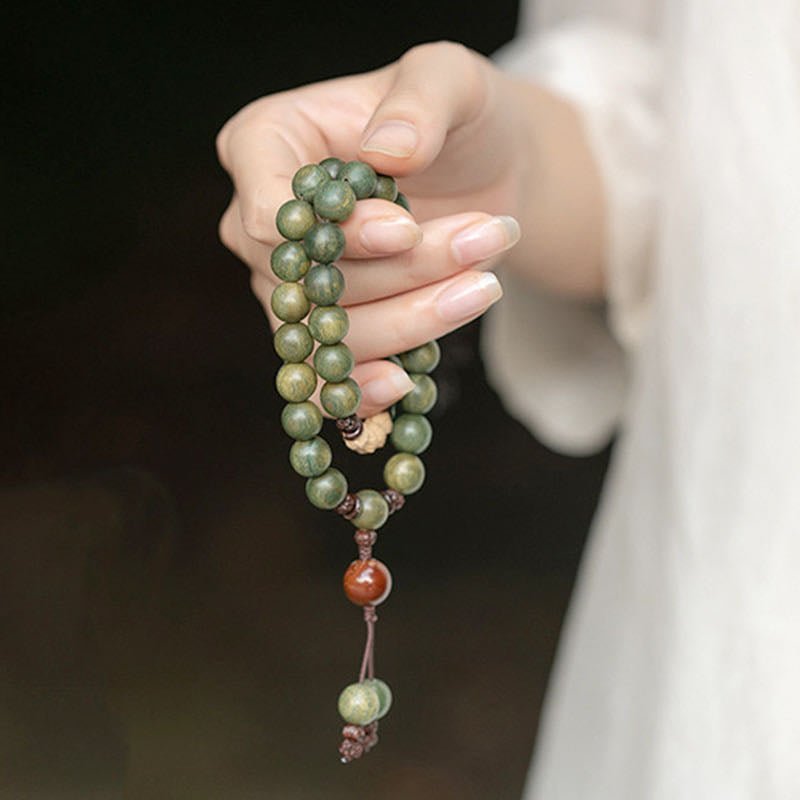 [木/WOOD] Green Sandalwood Bracelet · 鬆石